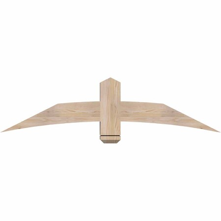 Ekena Millwork Bellingham Smooth Timber Gable Bracket, Douglas Fir, 60"W x 15"H x 5 1/2"D x 5 1/2"F, 6/12 Pitch GBW060X15X0606BEL00SDF